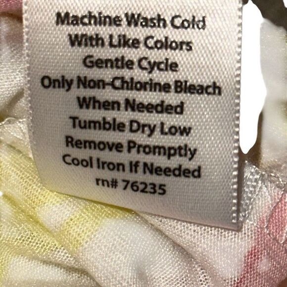 Coral Bay Multicolor Striped Tropical Flamingo Print 3/4 Sleeve Tee Ladies XL - Picture 4 of 9